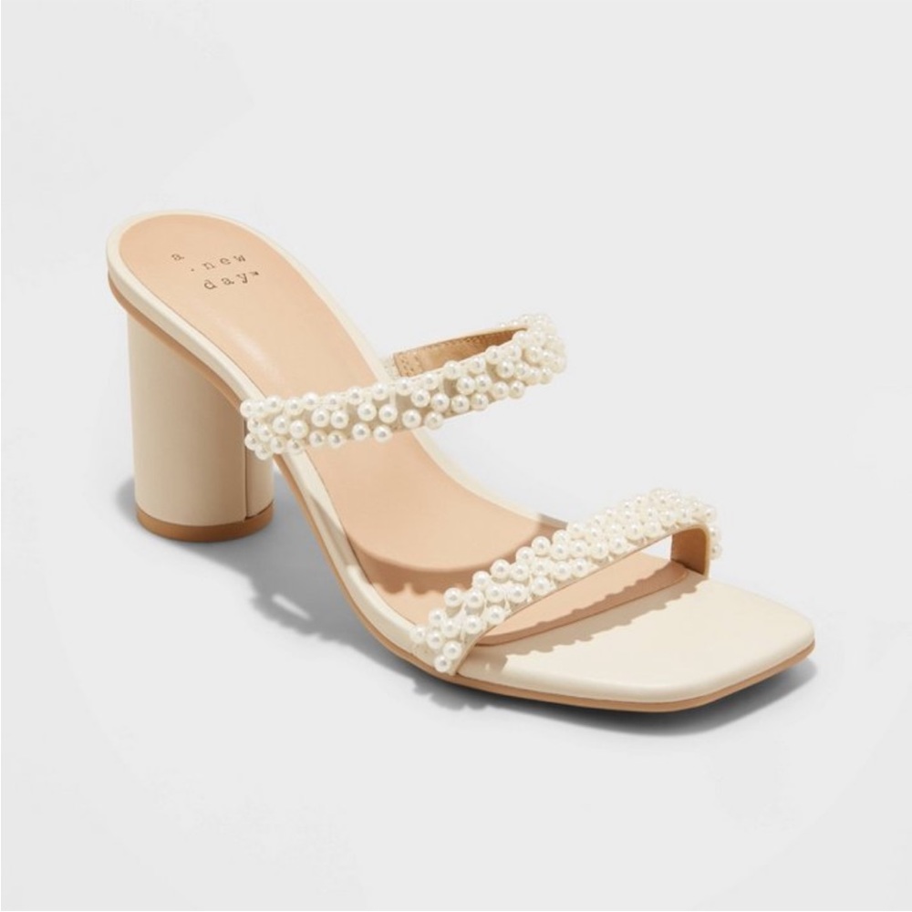 A New Day Pearl Mule Heels